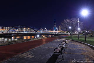 水神大橋と東京スカイツリー