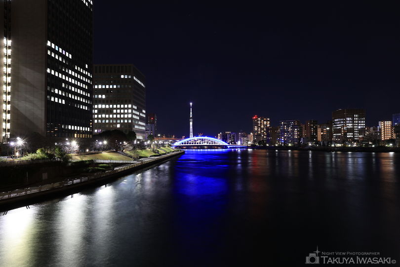 中央大橋の夜景スポット写真（2）