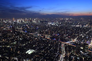 東京スカイツリー天望デッキの夜景スポット写真（1）class=