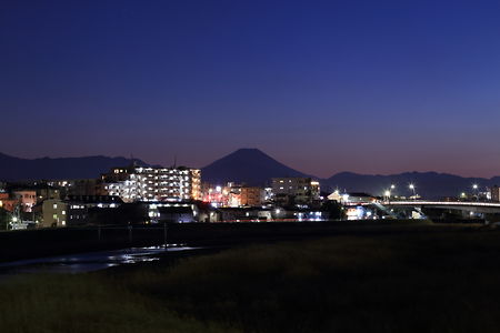 富士山方面の夜景