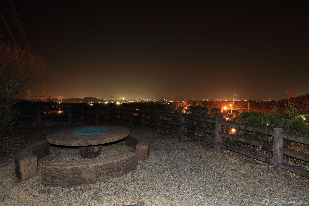 大仏山公園　展望台多目的広場の夜景スポット写真（4）