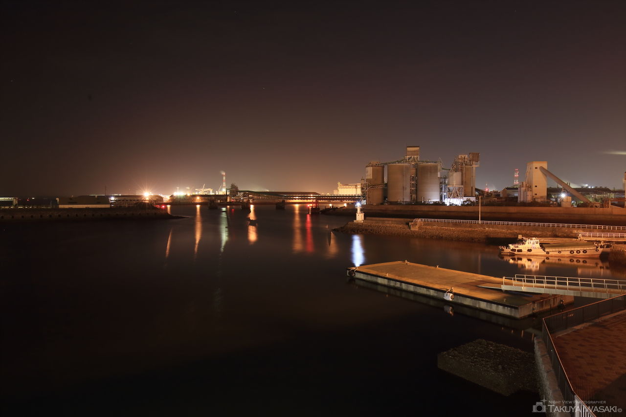 稲葉水門の夜景スポット写真（2）