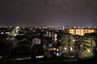地下鉄植田駅方面の夜景