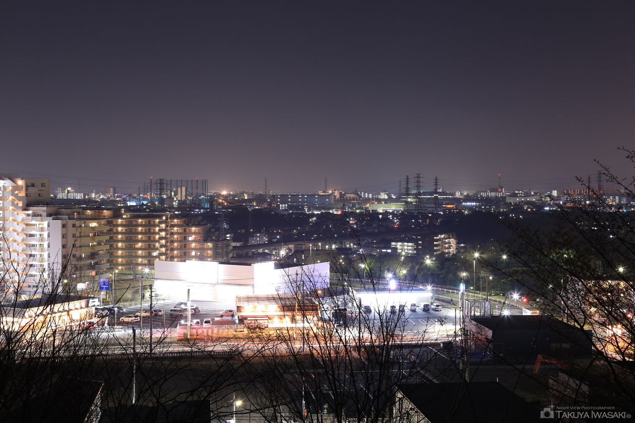 小山内裏公園 西展望広場の夜景スポット写真（2）