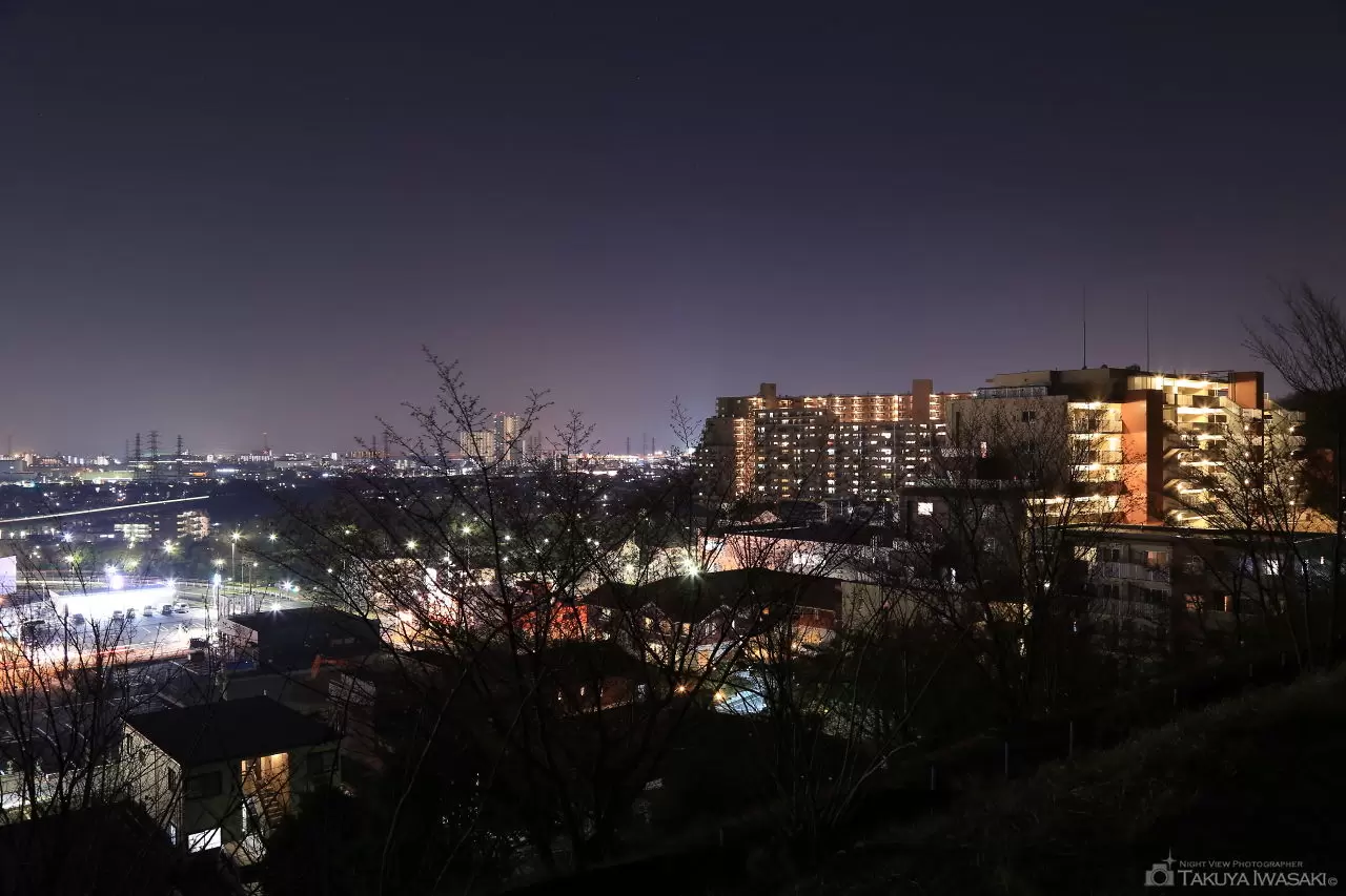 小山内裏公園 西展望広場の夜景（東京都町田市）