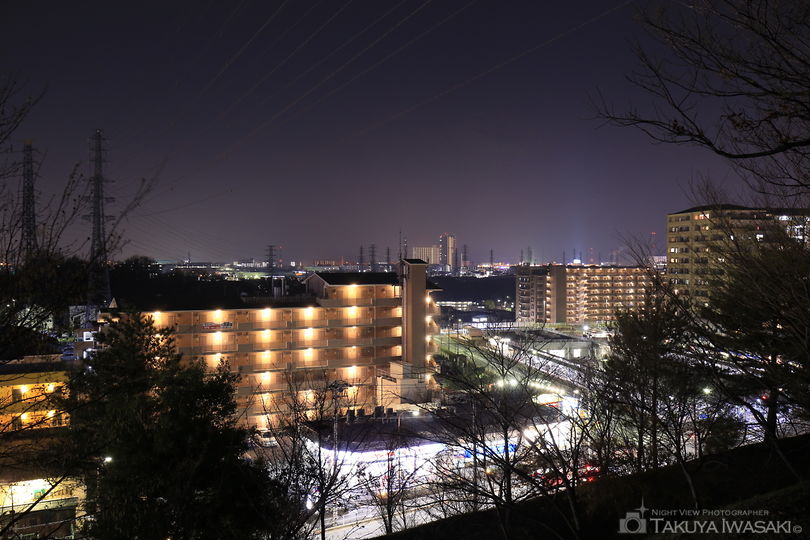小山内裏公園 東展望広場の夜景スポット写真（3）