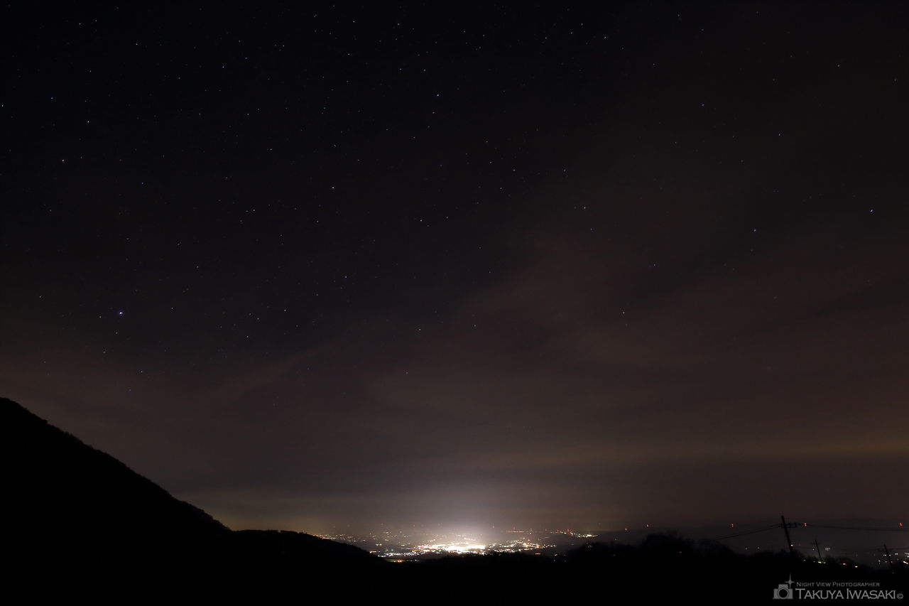 峠の茶屋駐車場の夜景スポット写真（2）