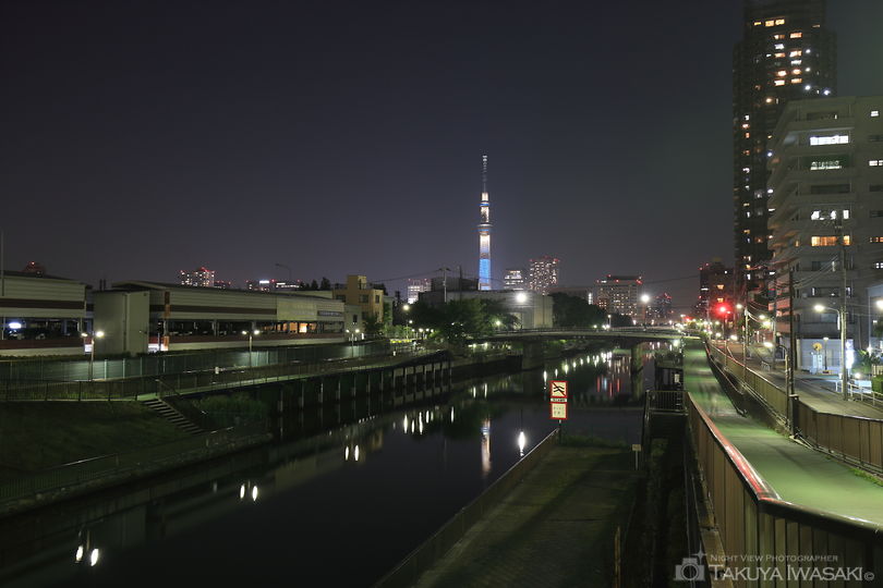 小名木川クローバー橋の夜景スポット写真（1）