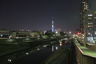 小名木川クローバー橋の夜景スポット写真（1）class=