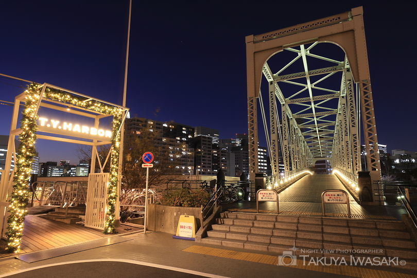 天王洲ふれあい橋の夜景スポット写真（5）