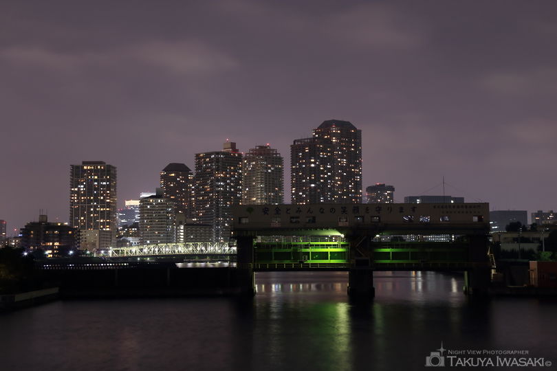 豊洲橋の夜景スポット写真（2）