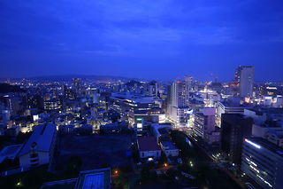 静岡県庁別館　富士山展望ロビーの夜景スポット写真（1）class=