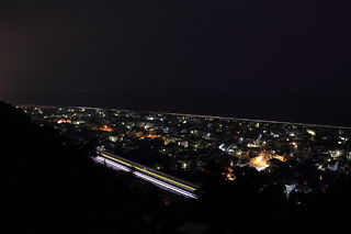 新蒲原駅方面の夜景