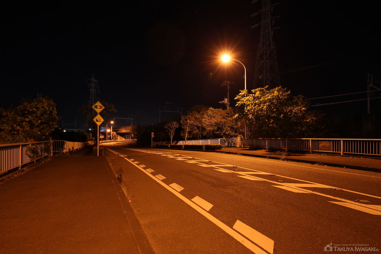 新滝川橋の夜景スポット写真（2）