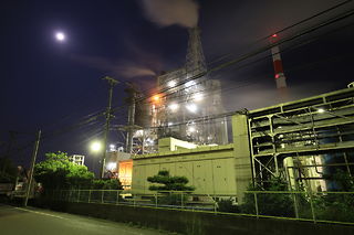 日本製紙 富士工場前の夜景スポット写真（1）class=