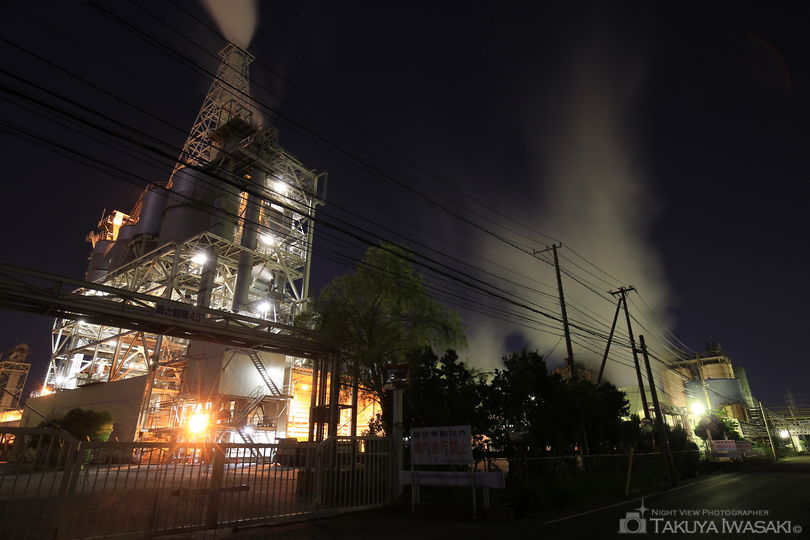 日本製紙 富士工場前の夜景スポット写真（2）