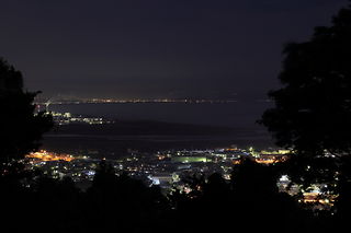 展望台からの富士市方面の夜景