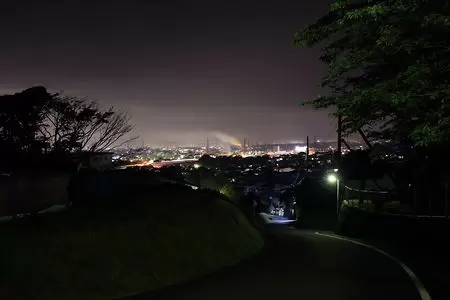 市の坂公園の夜景