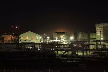 幌萌町・歩道橋の夜景