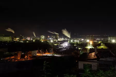 大沢町（国道36号線東側）の夜景