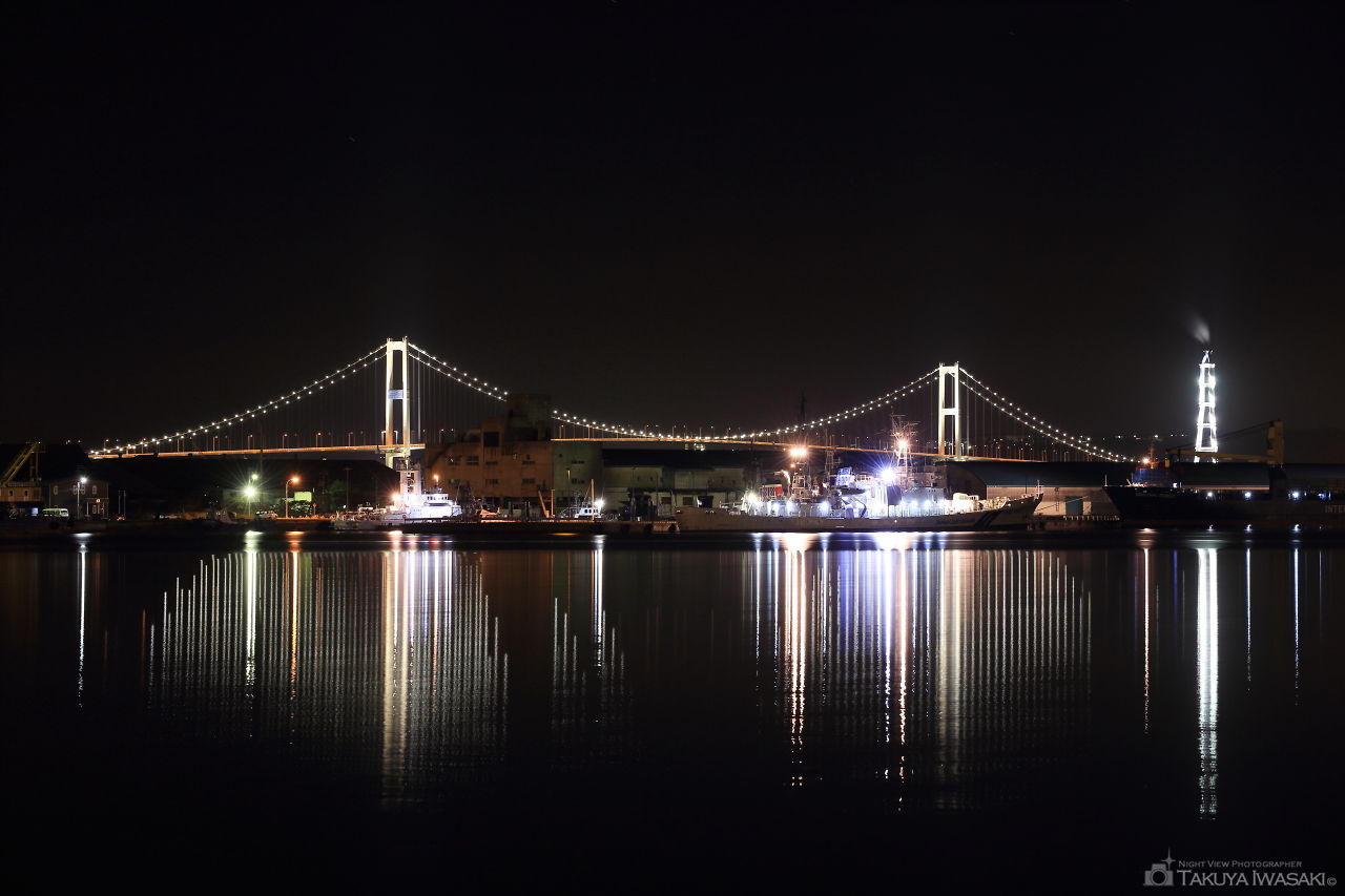 室蘭港フェリー埠頭の夜景スポット写真（1）