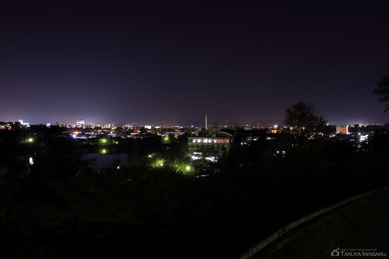 高松配水場前の夜景スポット写真（1）