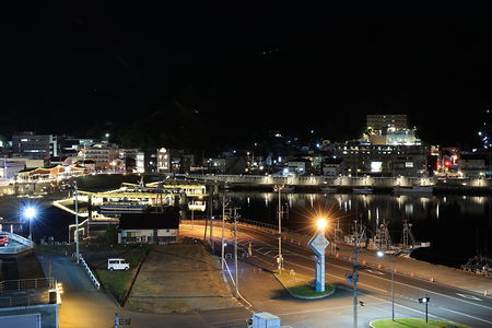 気仙沼プラザホテル前の夜景スポット写真（1）class=