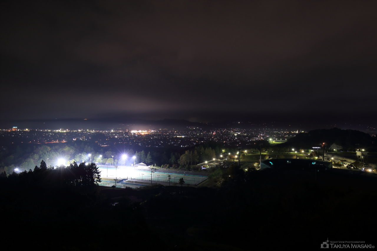 一関運動公園の夜景スポット写真（1）