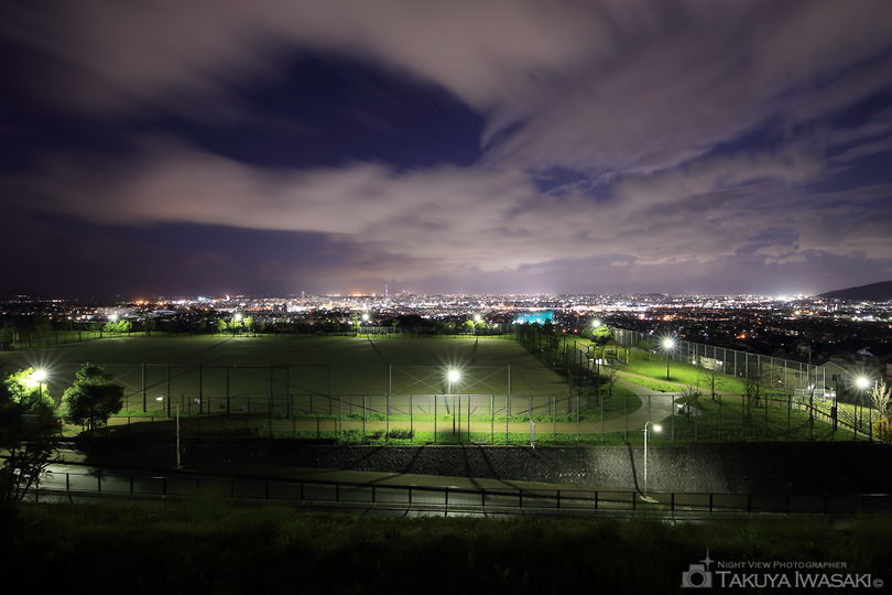 生松台中央公園の夜景スポット写真（1）