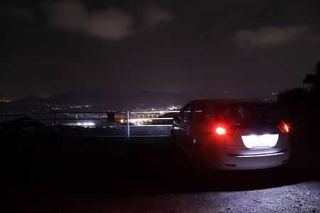 鳴鼓岳自然公園 駐車場の夜景スポット写真（2）class=