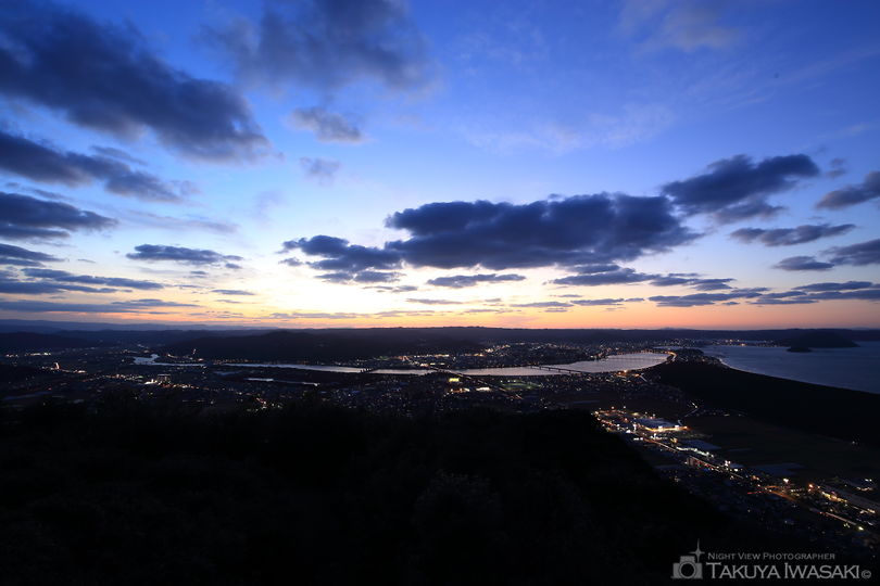 鏡山 西展望台の夜景スポット写真（1）