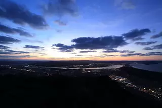 鏡山 西展望台の夜景