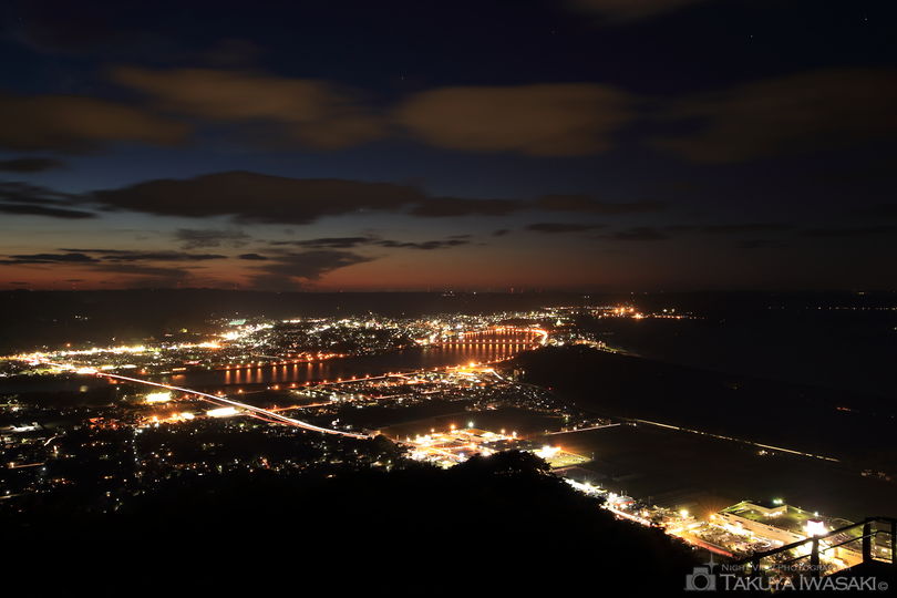 鏡山 西展望台の夜景スポット写真（3）