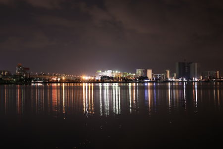 香椎海岸遊歩道の夜景スポット写真（2）class=