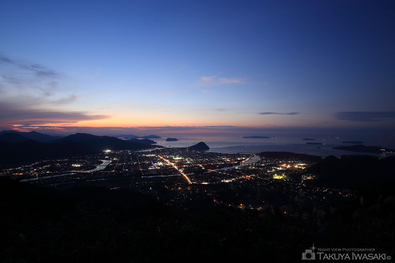 田床山の夜景スポット写真（1）
