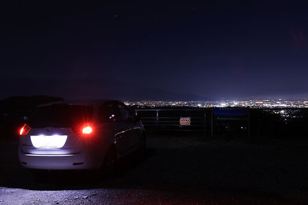 山の神千本桜 駐車場の夜景スポット写真（3）class=