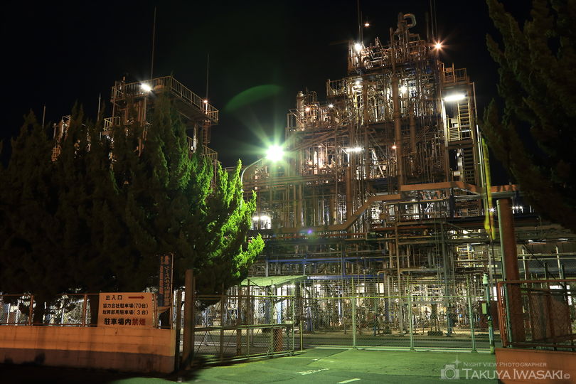 ダイセル化学工業・大竹工場付近の夜景スポット写真（1）