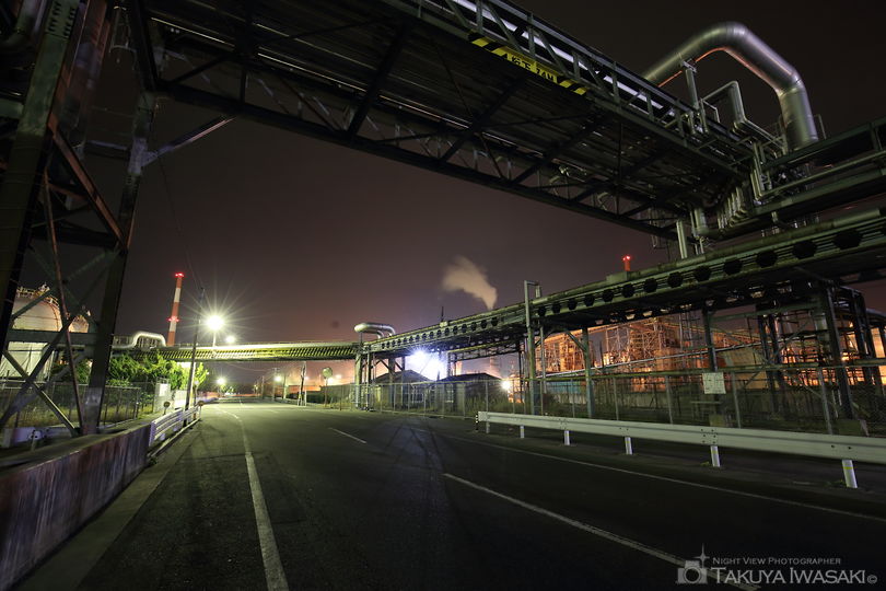 ダイセル化学工業・大竹工場付近の夜景スポット写真（3）