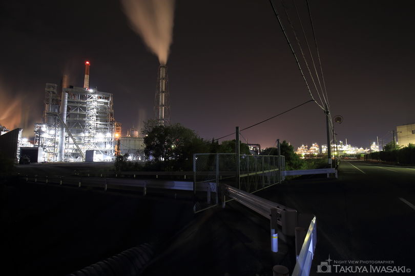 日本製紙・大竹工場付近の夜景スポット写真（2）