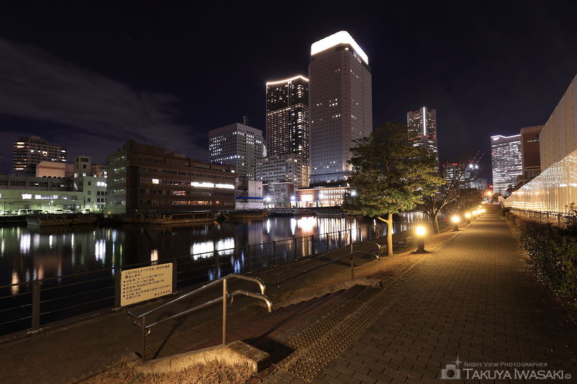 運河前遊歩道の夜景スポット写真（3）