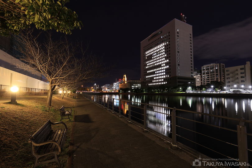 運河前遊歩道の夜景スポット写真（5）