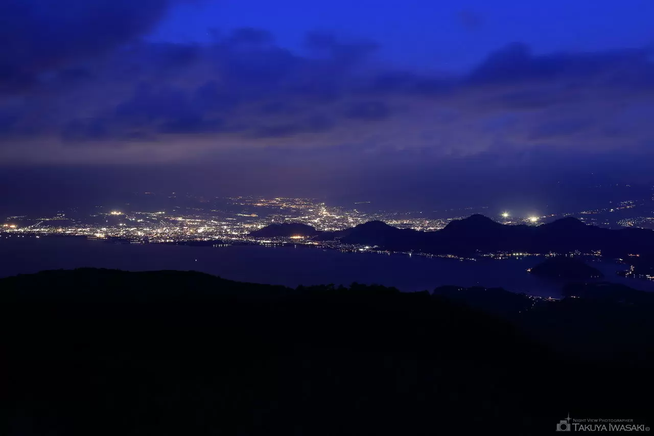 だるま山高原レストハウスの夜景（静岡県伊豆市）