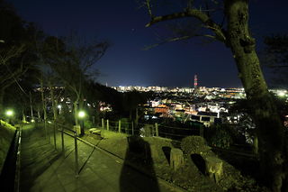 伊勢山公園　江の島が見える見晴台の夜景スポット写真（3）class=