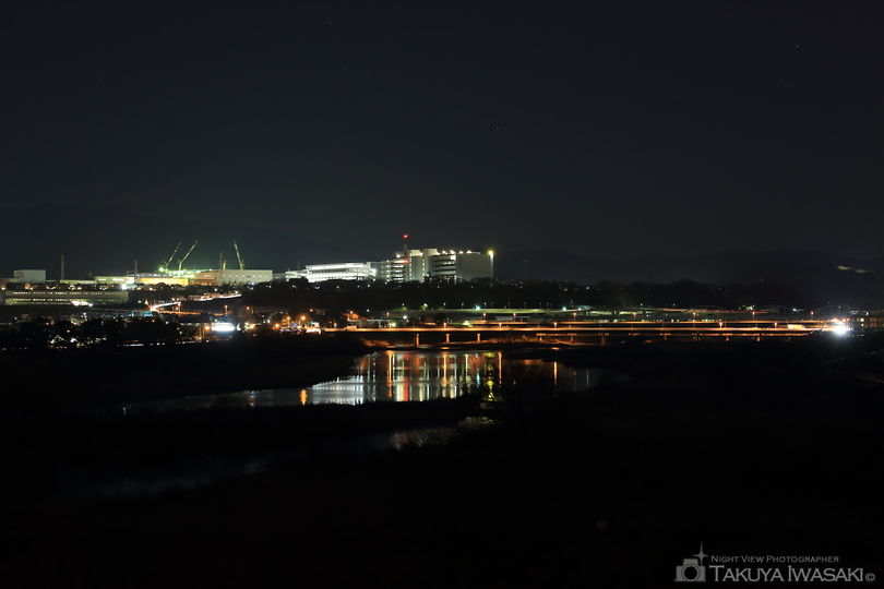 三段の滝展望広場の夜景スポット写真（1）
