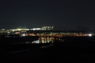 昭和橋を中心とした夜景