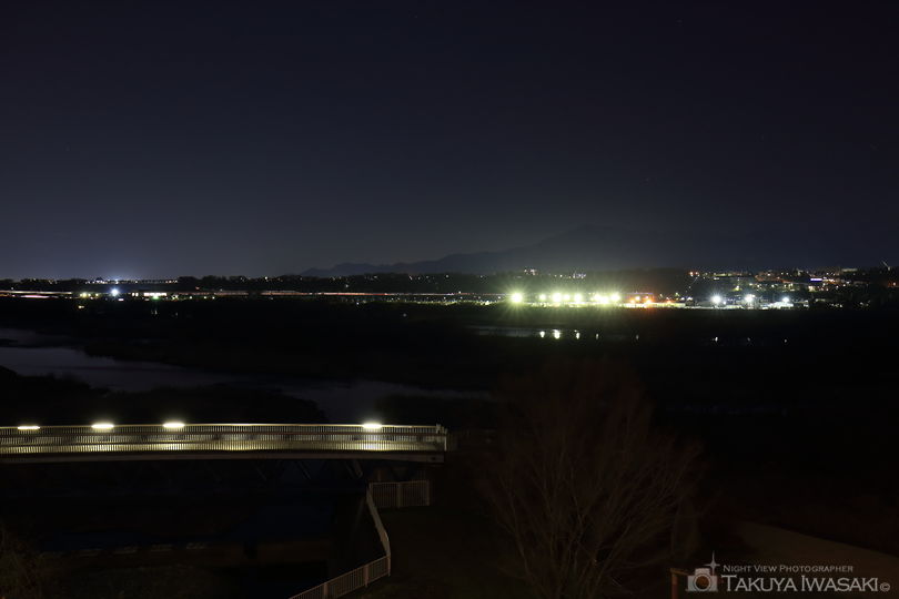 三段の滝展望広場の夜景スポット写真（2）