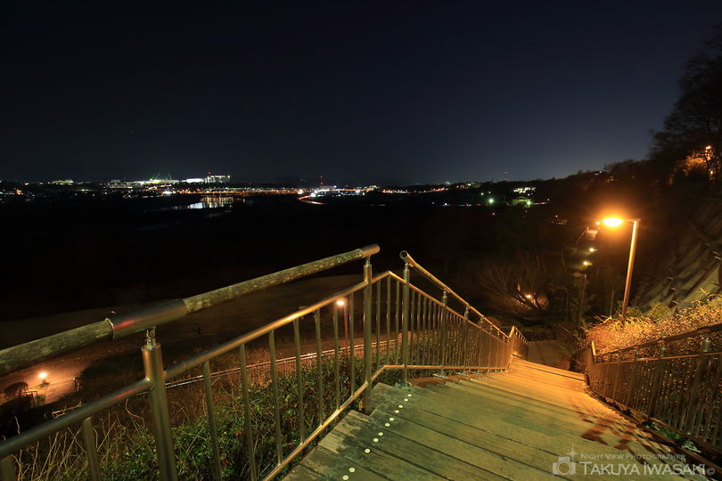 三段の滝展望広場の夜景スポット写真（3）