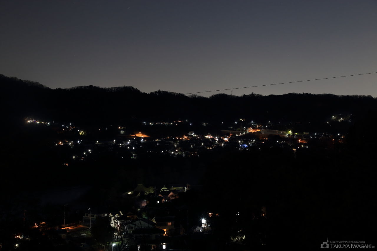 津久井湖城山公園　展望デッキの夜景スポット写真（1）