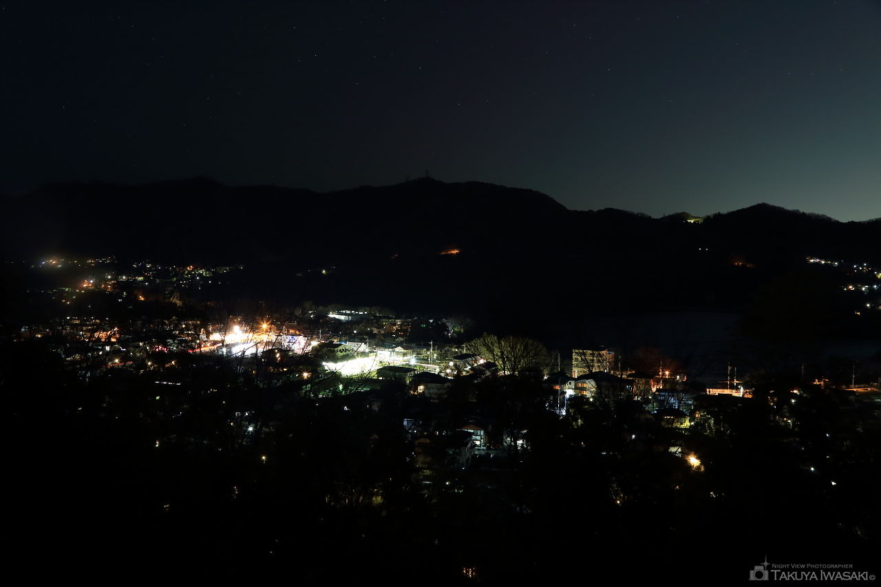 津久井湖城山公園　展望デッキの夜景スポット写真（2）
