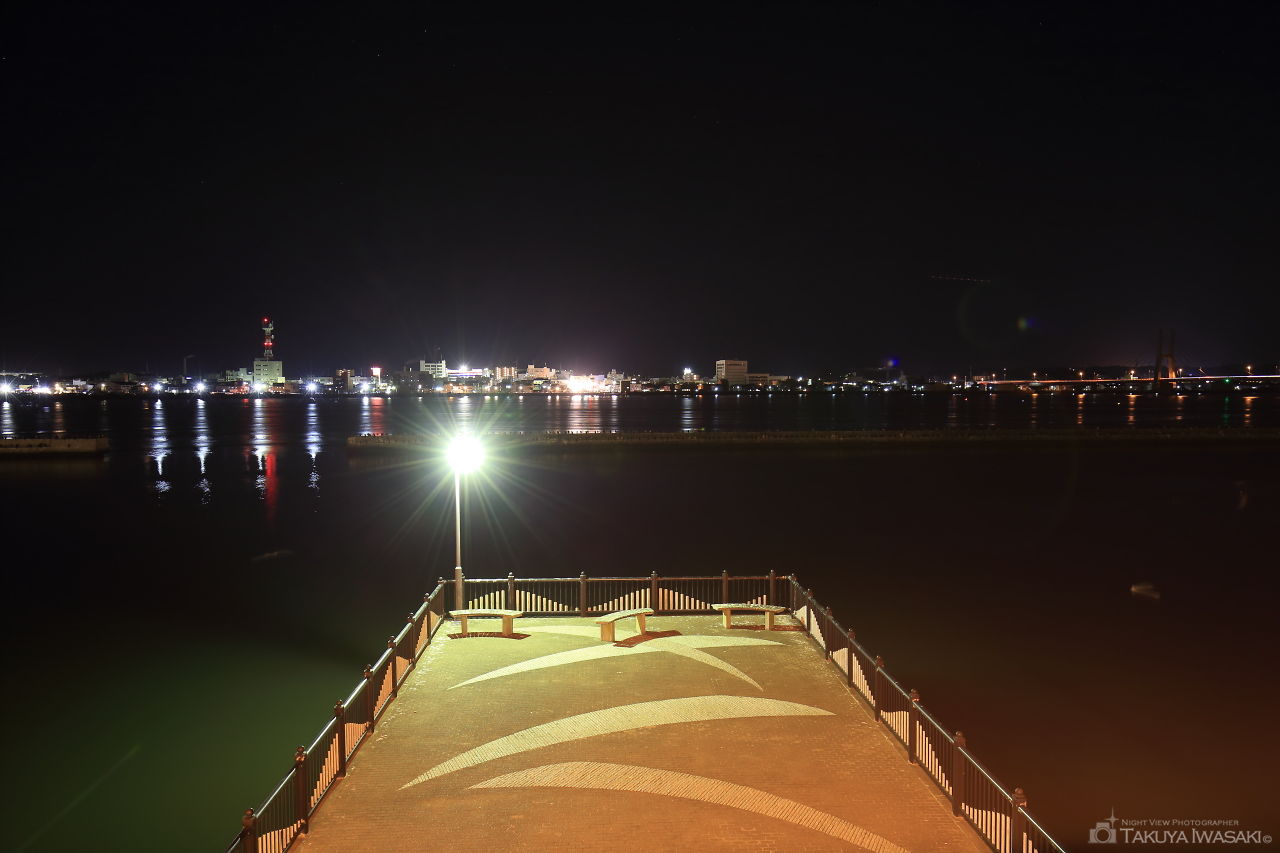 旧波崎町営渡船場跡の夜景スポット写真（1）